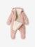 Baby Winter-Overall samt, Wattierung Recycling-Polyester - zartrosa - 6