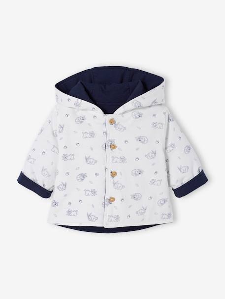 Wendbare Baby Jacke mit Kapuze nachtblau 1