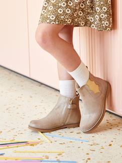 Kinderschuhe-Mädchenschuhe-Boots & Stiefeletten-Mädchen Boots mit Reißverschluss, Glanzeffekt