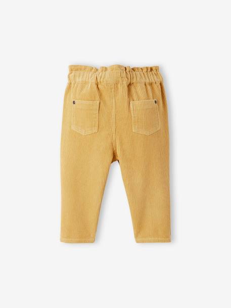 Baby Cordhose, Dehnbund mit Druckknopfverschluss senfgelb 5