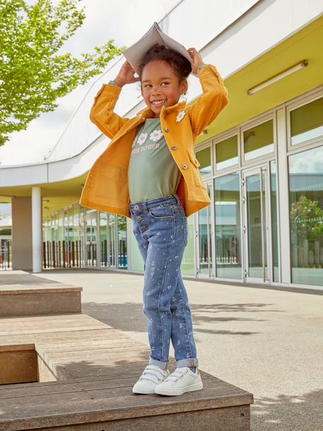 Mädchen Jeans, gerades Bein Oeko-Tex, Bundweite verstellbar double stone+grau 1