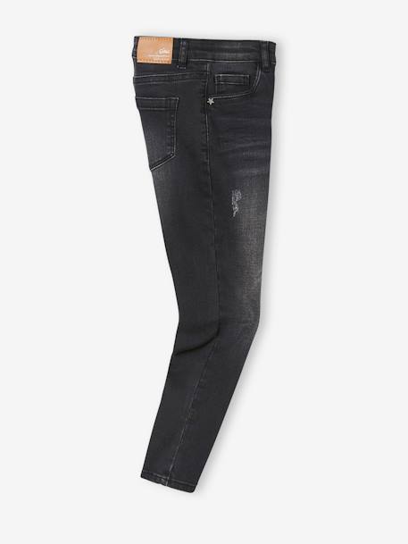 Mädchen Slim-Fit-Jeans WATERLESS, Hüftweite REGULAR dark blue+schwarz 12