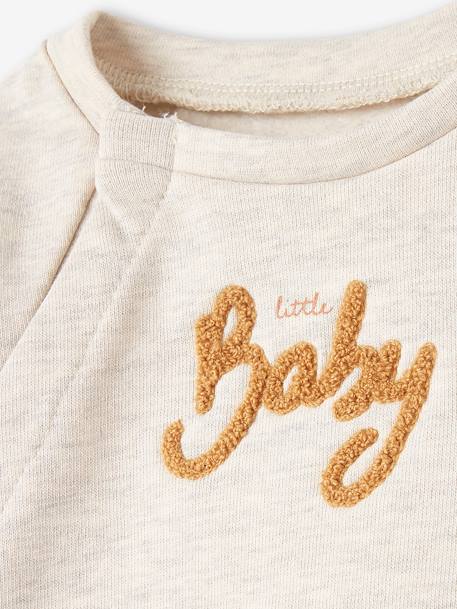 3-teiliges Baby-Set für Neugeborene, Sweatware beige meliert+zartrosa 7