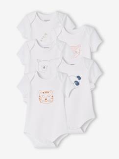 Babymode-5er-Pack Neugeborenen-Bodys, Schlupfform, Kurzarm BASIC Oeko-Tex