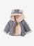 Baby Wickeljacke mit Kapuze & Recycling-Polyester grau meliert 2