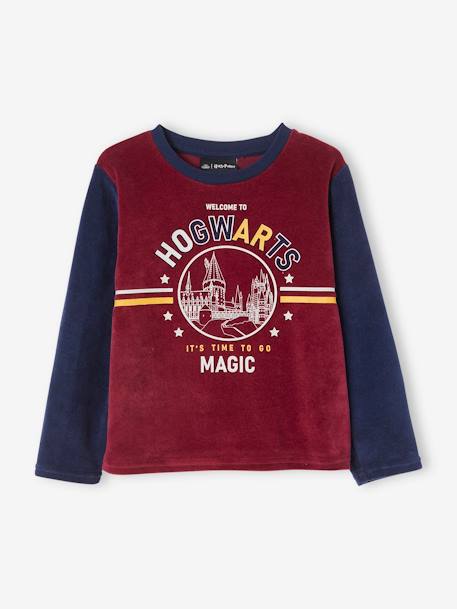 Kinder Samt-Schlafanzug HARRY POTTER Oeko-Tex marine/bordeaux 2