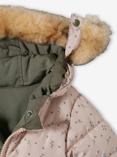 Wendbare Baby Jacke mit Kapuze, Wattierung Recycling-Polyester khaki 11