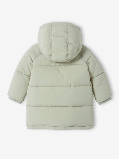 Baby Steppjacke mit Kapuze & Recycling-Polyester - grün - 3