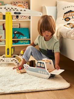 Spielzeug-Miniwelten, Konstruktion & Fahrzeuge-Baby Containerschiff aus Holz FSC®