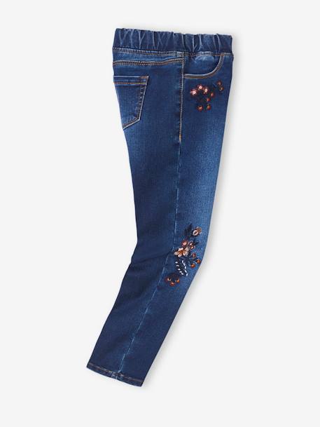 Mädchen Jeggings WATERLESS, Hüftweite COMFORT Oeko-Tex, Bundweite verstellbar blue stone+schwarz 5