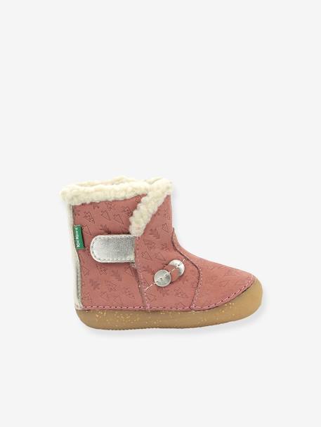 Mädchen Baby Lauflern-Boots SO WINDY KICKERS - beige+marine+rosa - 15