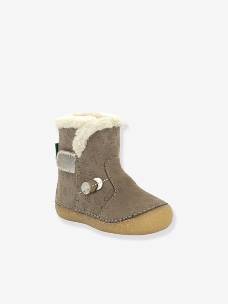 Mädchen Baby Lauflern-Boots SO WINDY KICKERS - beige+marine+rosa - 1