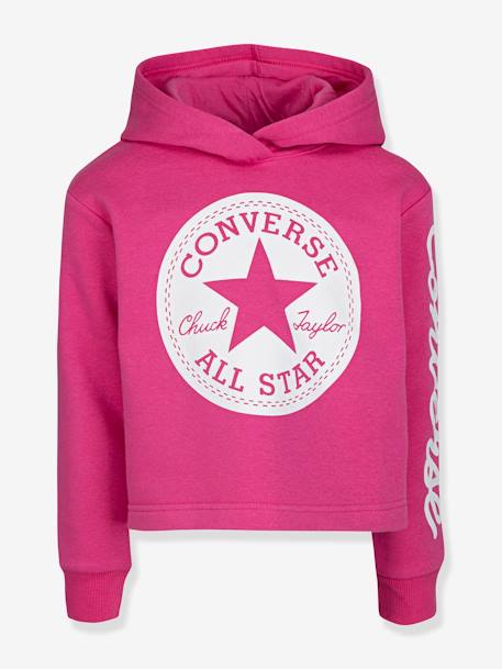 Kinder Kapuzensweatshirt CHUCK PATCH CROPPED HOODIE CONVERSE - grau+rosa - 8