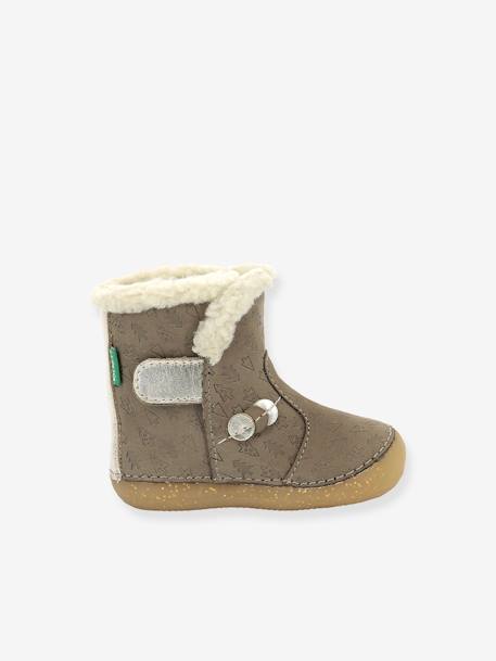 Mädchen Baby Lauflern-Boots SO WINDY KICKERS - beige+marine+rosa - 3