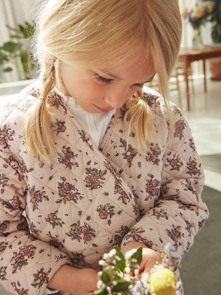 Gesteppte Mädchen Wendejacke mit Recycling-Polyester beige 4