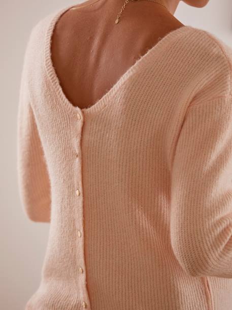 Wende-Pullover für Schwangerschaft & Stillzeit - grün+rosa - 13