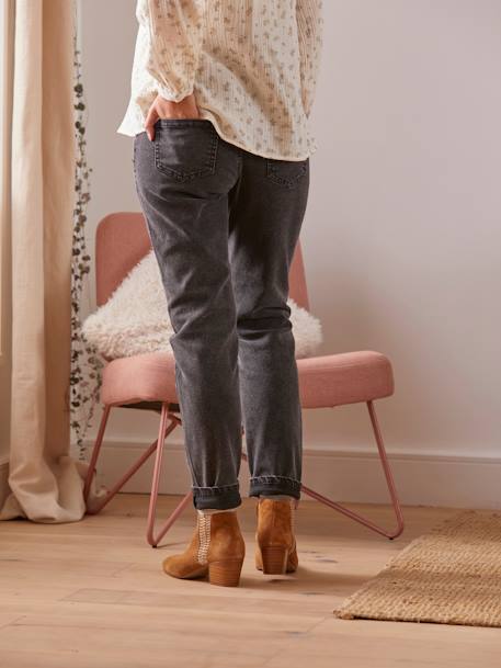 Umstands-Jeans mit Stretch-Einsatz, Mom-Fit - blue stone+grau+hellblau - 9