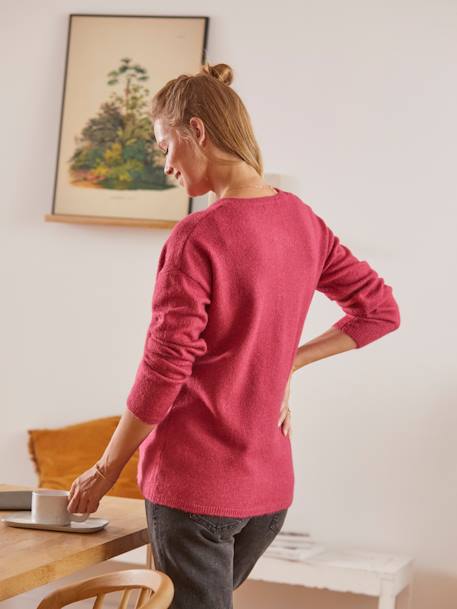 Henley-Shirt, Schwangerschaft & Stillzeit - fuchsia - 8