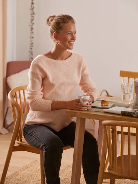 Wende-Pullover für Schwangerschaft & Stillzeit - grün+rosa - 20