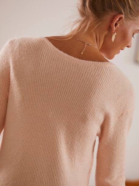 Wende-Pullover für Schwangerschaft & Stillzeit - grün+rosa - 16