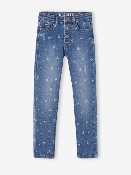 Mädchen Jeans, gerades Bein Oeko-Tex, Bundweite verstellbar double stone+grau 4