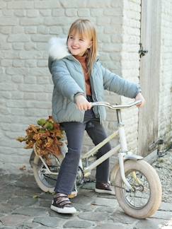 Maedchenkleidung-Mädchen Flared-Jeans mit Stickereien, Bundweite verstellbar