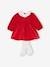 Baby-Set: Samtkleid & Strumpfhose rot 5