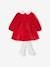 Baby-Set: Samtkleid & Strumpfhose rot 2