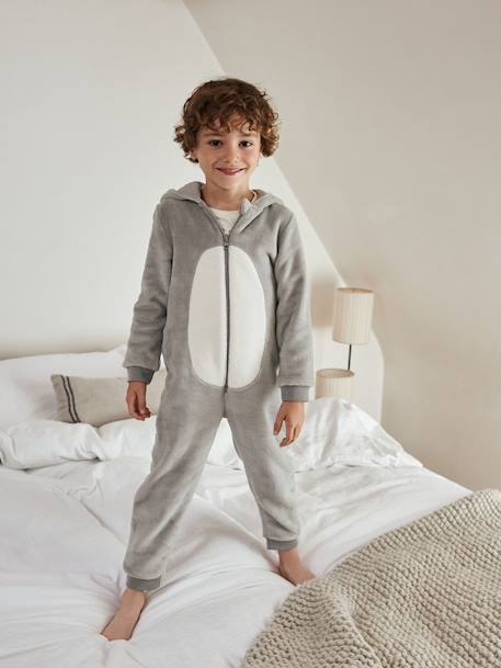 Jungen Overall/Onesie, Wolf - hellgrau - 2