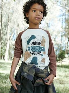 Jungenkleidung-Superweiches Jungen Shirt, Entdecker-Print