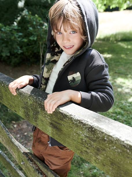 Jungen Sweatjacke mit Teddyfleece-Futter anthrazit 6