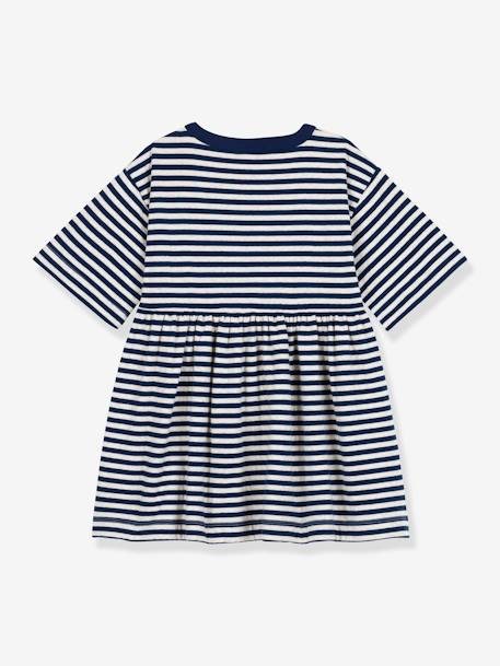 Mädchen Kleid mit 3/4-Ärmeln PETIT BATEAU - blau - 2