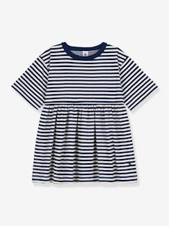 -Mädchen Kleid mit 3/4-Ärmeln PETIT BATEAU