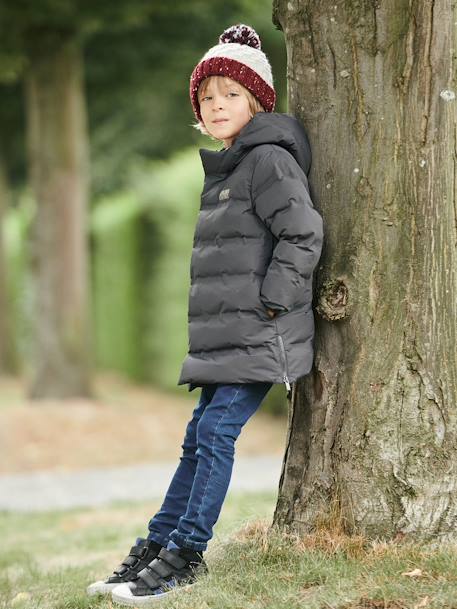 Jungen Steppjacke mit Recyclingmaterial grau 1