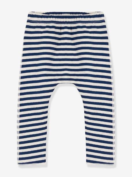 Wattierte Baby Ringelhose PETIT BATEAU - blau - 1