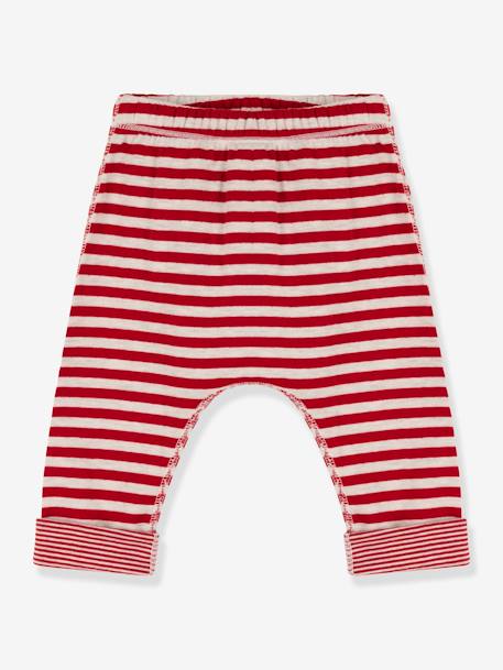 Wattierte Baby Ringelhose PETIT BATEAU - rot - 4