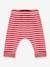 Wattierte Baby Ringelhose PETIT BATEAU - rot - 4