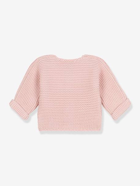 Baby Strickjacke PETIT BATEAU, Bio-Baumwolle - rosa - 2