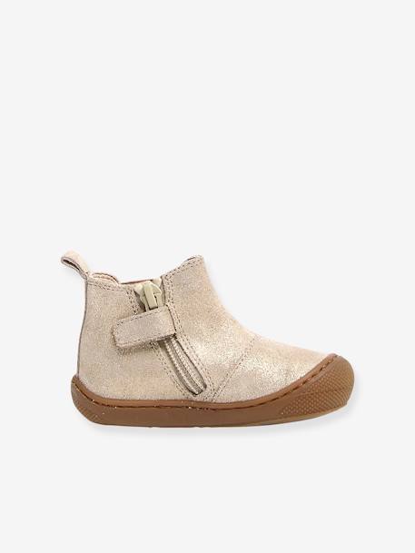 Baby Chelsea-Boots SALLY NATURINO braun+gold 6