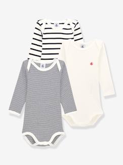 3er-Pack Baby Langarm-Bodys, Bio-Baumwolle Oeko-Tex PETIT BATEAU  [numero-image]