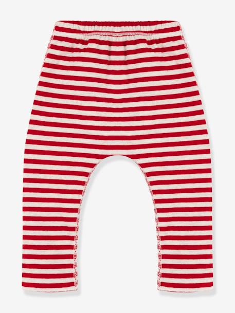 Wattierte Baby Ringelhose PETIT BATEAU - rot - 2