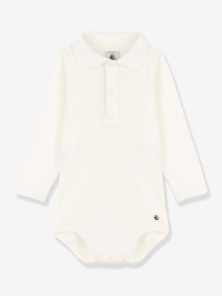 Baby Body PETIT BATEAU, Bio-Baumwolle wollweiß 1