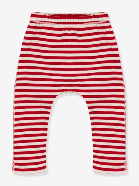 Wattierte Baby Ringelhose PETIT BATEAU - rot - 1