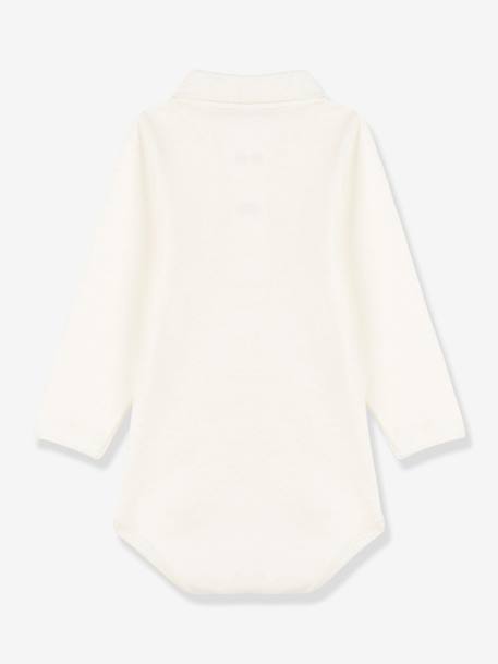 Baby Body PETIT BATEAU, Bio-Baumwolle wollweiß 2