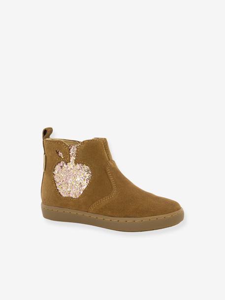 Kinder Boots PLAY NEW APPLE VELOURS SHOO POM karamell 3