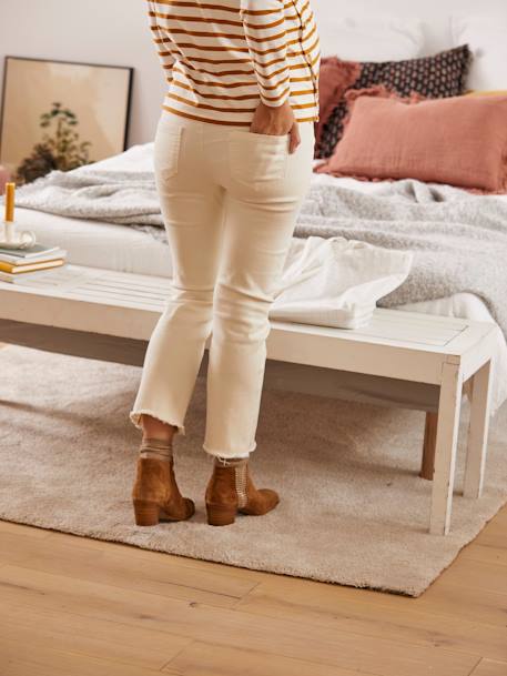 Flare-Jeans für die Schwangerschaft, Schrittlänge 65 cm anthrazit+wollweiß 8