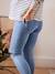 Nahtlose Umstands-Jeggings - dark blue+grau+hellblau - 14