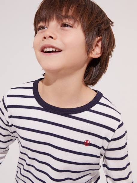 Jungen Schlafanzug PETIT BATEAU Oeko-Tex wollweiß 4