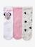 3er-Pack Kinder Socken Disney MINNIE MAUS Oeko-Tex rosa/weiß/grau meliert 2