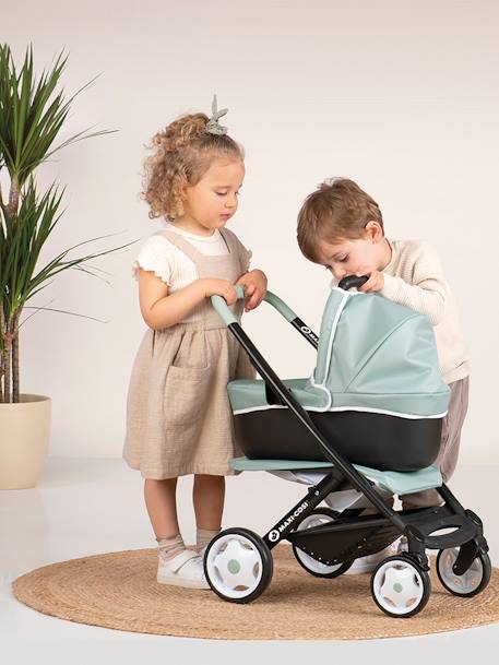 Puppenkinderwagen, 3-in-1-Kombi-Kinderwagen Maxi Cosi SMOBY grün+rosa 4